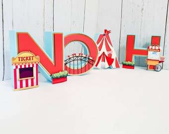 Circus 3D Letters, Magical Birthday, Fun Party Decorations, Ideal for First Birthday Boy or Girl