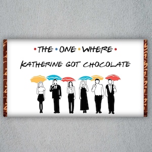 Personalised Chocolate Bar/Wrapper | Friends Themed Personalised, Any Occasion, Free Postage.