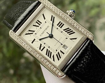 CARTIER Tank XL Must Reloj automático con esfera plateada Artículo n.º WSTA0040