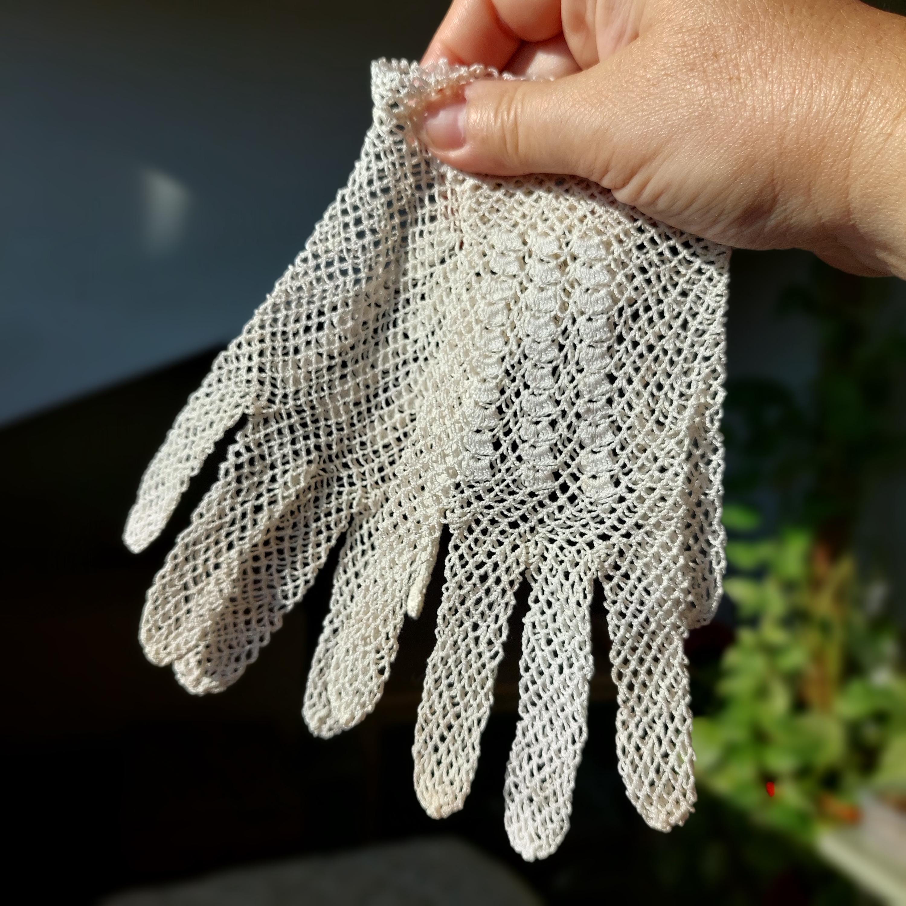 フランスアンティーク 手袋 クロシェレース 子ども用 初聖体