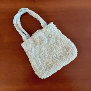 Vintage Handtasche - Omas Geldbeutel - Glänzende Abendtasche - kleine Tasche mit Perlenstickerei - Dekorative Handtasche - Kleidungsstück Accessoire