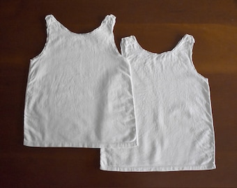 Set of Two Vintage Tiny Undershirts - Vintage Children's Underslip - Old Fashioned Children's Underwear - Vintage Children's Clothes