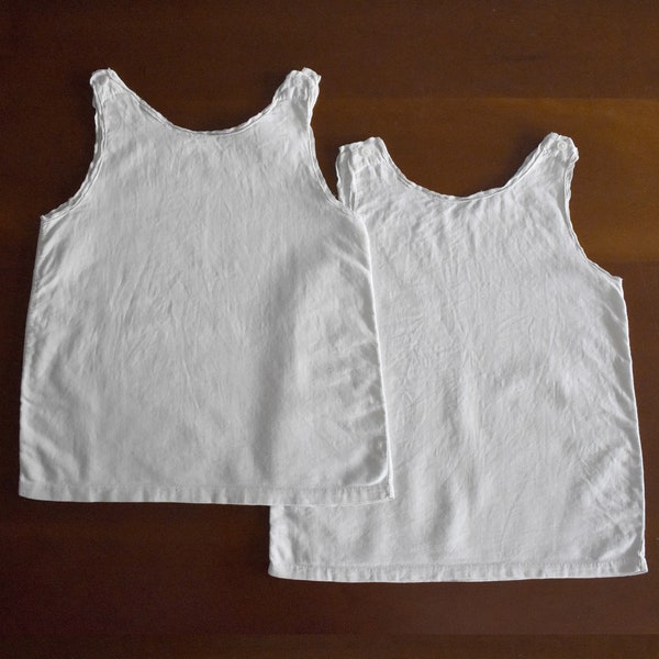 Set of Two Vintage Tiny Undershirts - Vintage Children's Underslip - Old Fashioned Children's Underwear - Vintage Children's Clothes