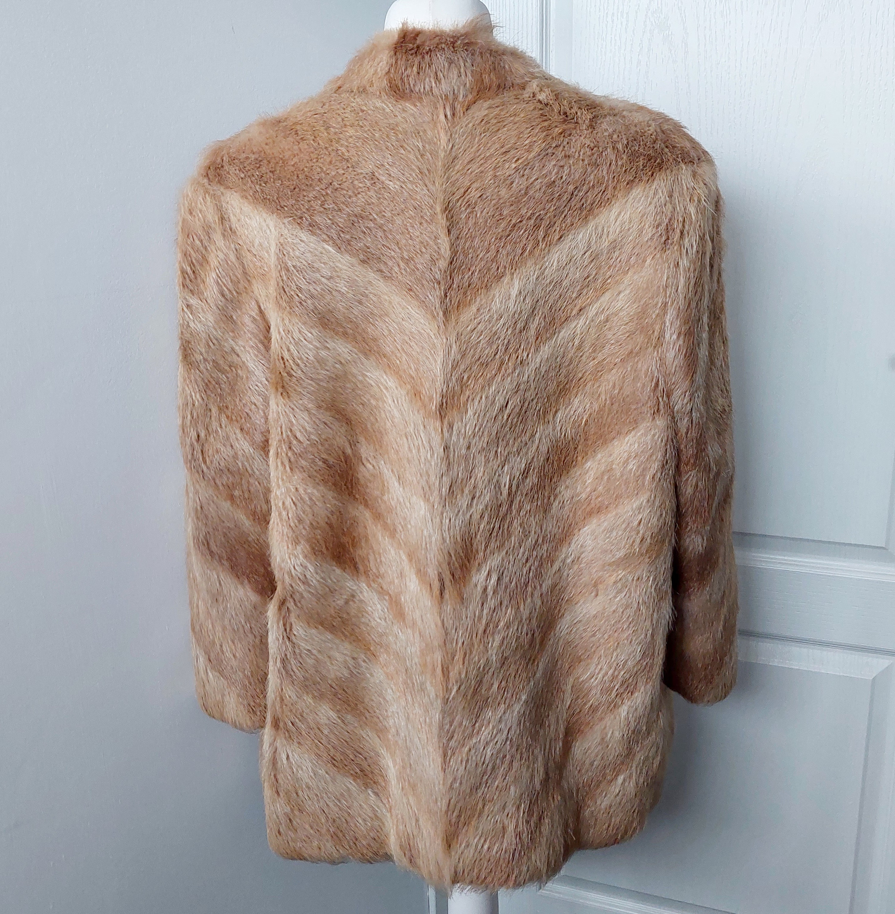 ヴィンテージナチュラルヌートリアファーコート - ベージュウィンター