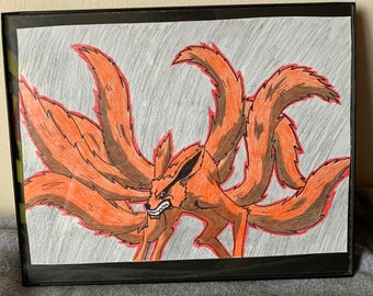 Kurama Drawing Etsy Kurama Drawing Etsy
