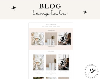 Squarespace Blog Template Setup for Bloggers, Influencers & Content Creators – Neutral, Minimalist Website Design