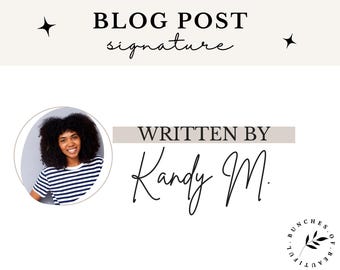 Customizable Blog Post Signature Canva Template