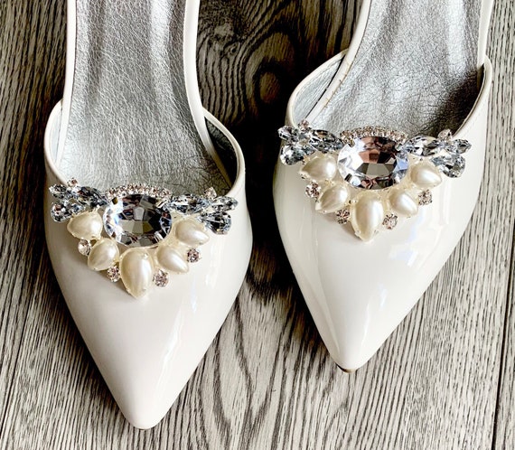 Pearl Shoe Clip Shiny Decorative Clips Charm Buckle Wedding Shoe Decorations