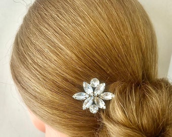 Wedding Gold Rhinestone Hair Clip | Bridal Sparkling Gold Bobby Pin | Bridesmaid hair pin | Hair Accessory