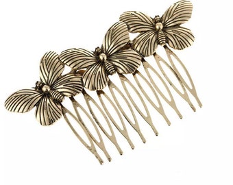 Antique Butterfly Hair Comb  | Bronze Hair Clip  | Hair Pin | Hair Accessories | Retro Hair Comb | Occasions And Everyday Hair Clip