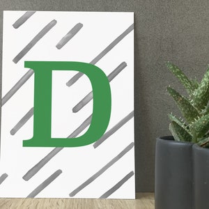 Designkarte „D“ // Buchstaben // Lettercard // Postkarte // Geschenkkarte // Grußkarte