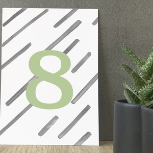 Designkarte „8“ // Acht // Postkarte // Geschenkkarte // Grußkarte