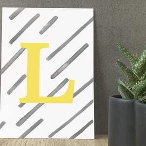 Designkarte „L“ // Buchstaben // Lettercard // Postkarte // Geschenkkarte // Grußkarte