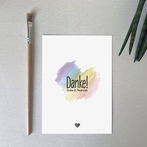Designkarte „Danke“ // Herzensmensch // Postkarte // Geschenkkarte // Grußkarte