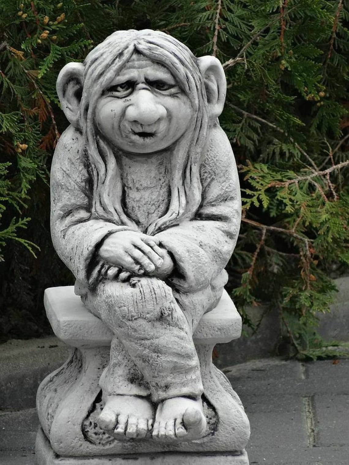 STATUE OF TROLL. Smiling Cute Troll Troll Statue Garden Etsy