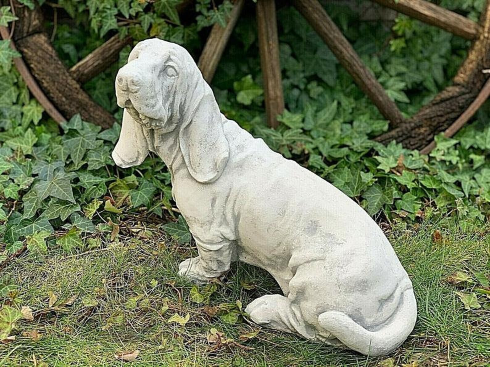 BASSET HOUND STATUE. Dog statue Custom Dog Figurine Stone Etsy