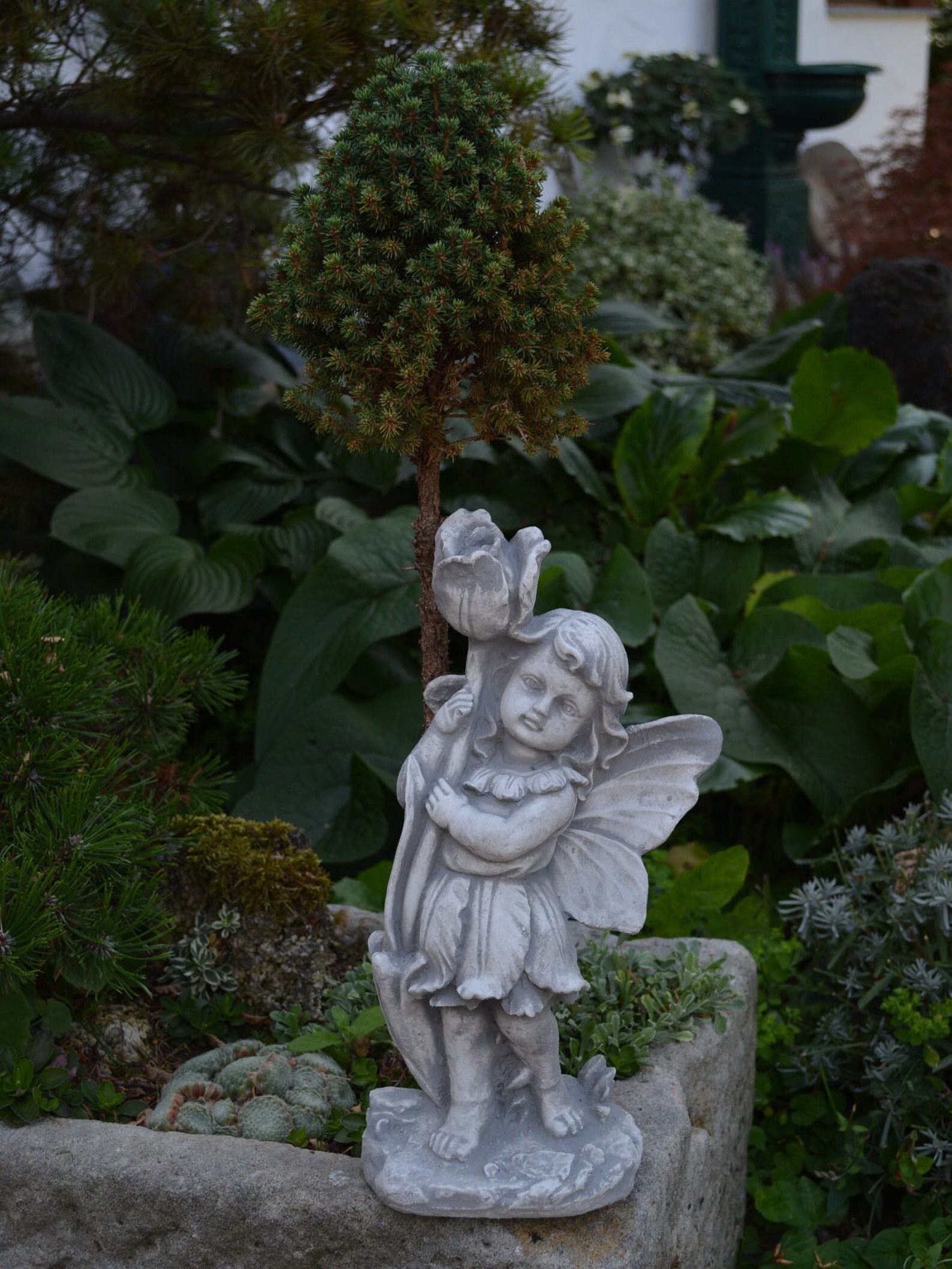 ELF GIRL. Concrete Elf Statue Of Elf For Home and garden Etsy