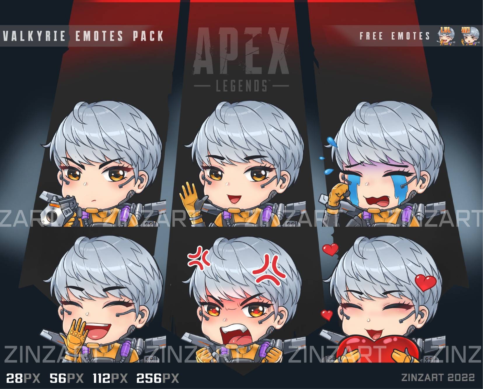 Valkyrie Apex Legends Twitch Emotes Pack Discord Emotes Etsy Finland