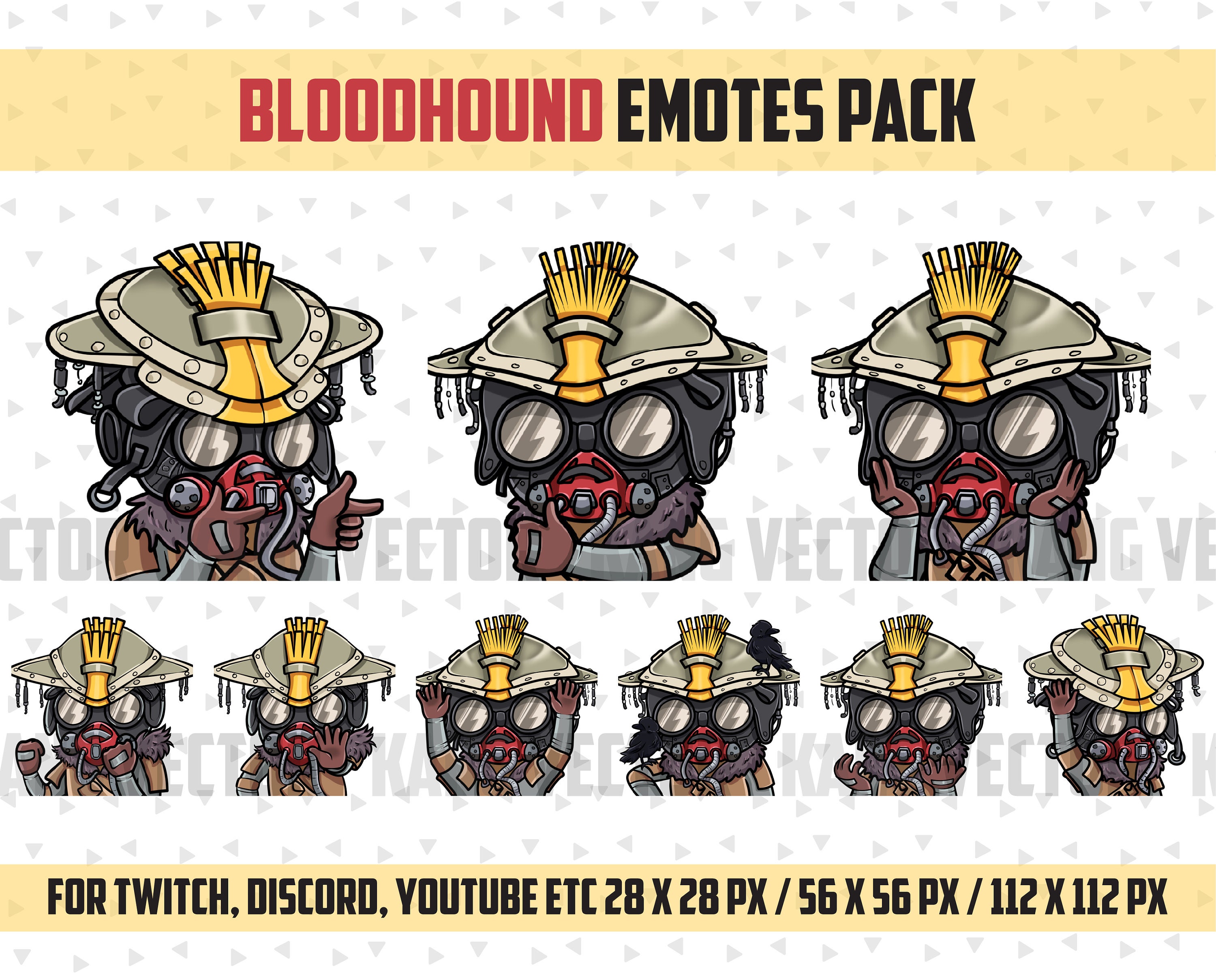 Bloodhound Apex Legends Twitch Emotes Pack Discord Emotes Etsy