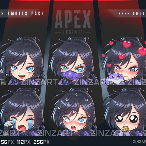 Wraith Apex Legends Twitch Emotes Pack Discord Emotes Pack Etsy