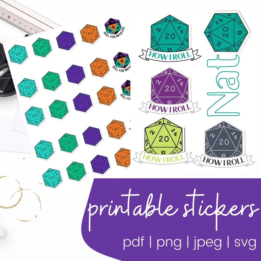 Dungeons and Dragons Sticker Dnd Sticker D&amp;D Sticker Roll - Etsy
