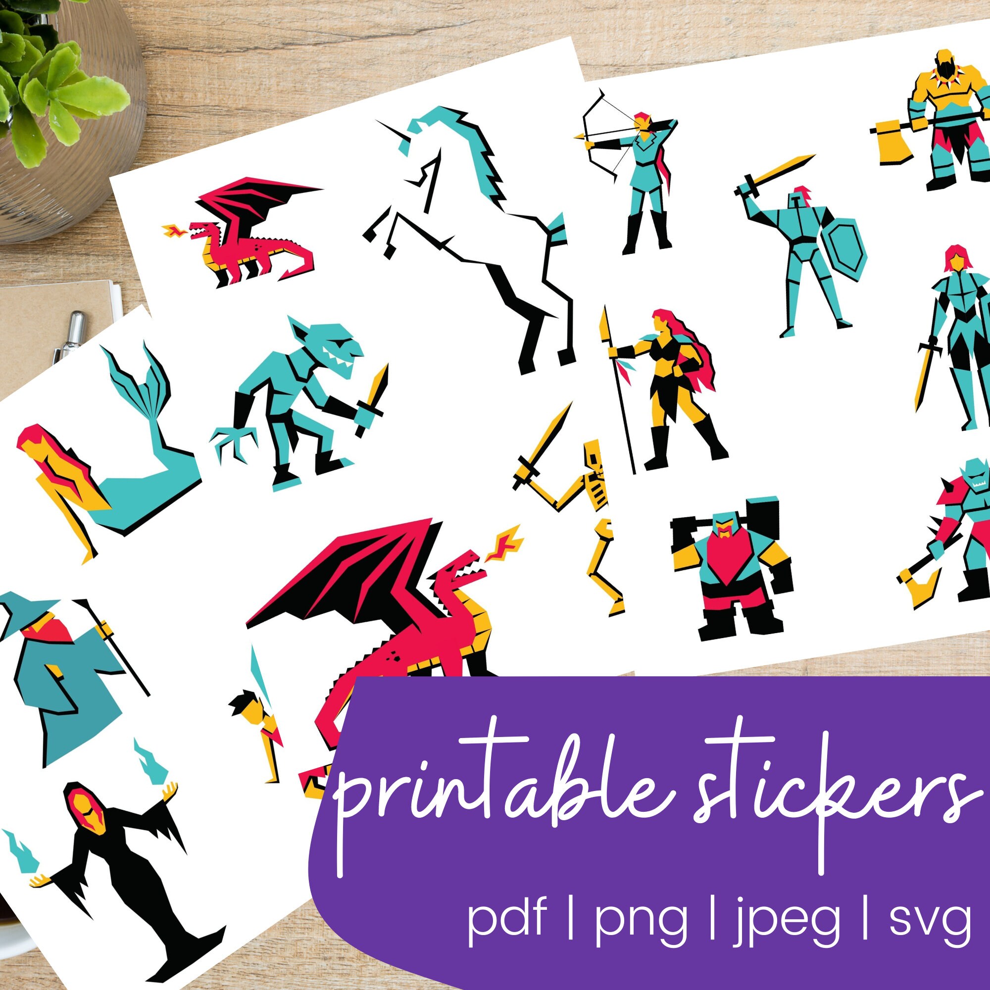 D&amp;D Sticker Dandd Dungeons and Dragons Sticker Dnd Sticker - Etsy