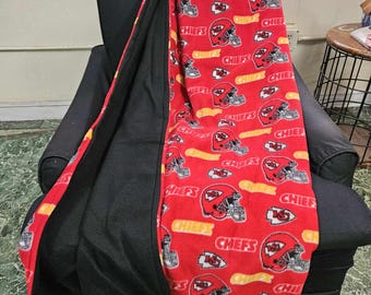 Kansas City Chiefs NFL reversible fleece throw blanket