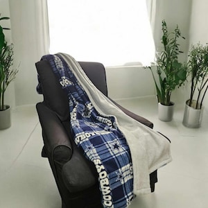 Dallas Cowboys NFL custom reversible throw blanket.