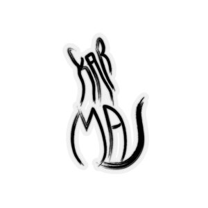 Karma is a Cat Die Cut Sticker Lettering as a Cat