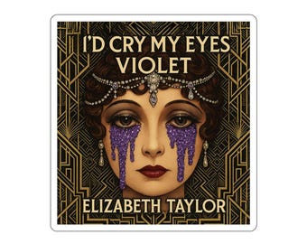 Elizabeth Taylor Art Deco Sticker, Violet Eyes Showgirl