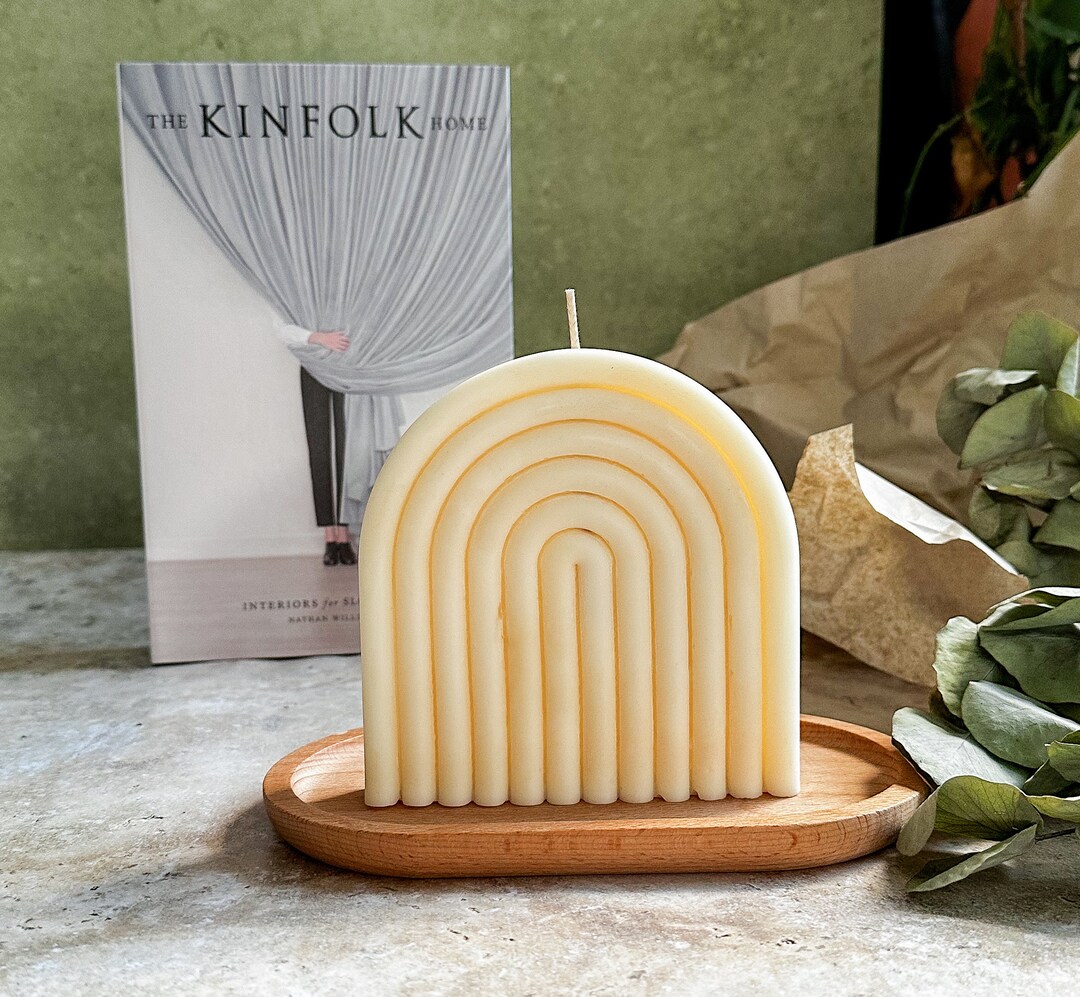 Rainbow Candle Harmonized Candle Crystalreiki Aesthetic Home Etsy