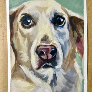Pet Portrait in Gouache Paint