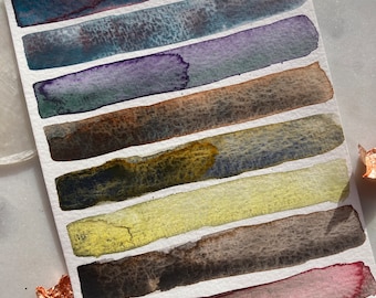 Into the Woods Collection- 8 magical granulating handmade watercolours