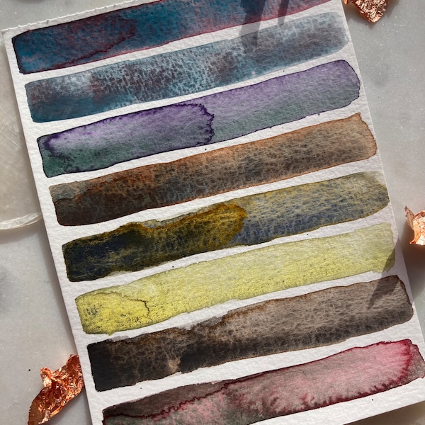 In the Woods Collection - 8 zauberhafte granulierende handgemachte Aquarellfarben
