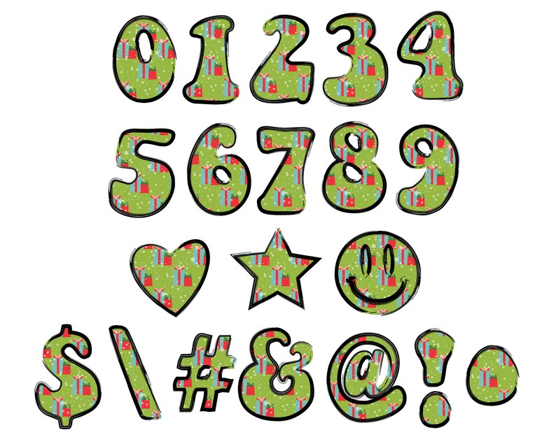 Christmas Gifts PNG Letters Pack Holidays Printable PNG - Etsy