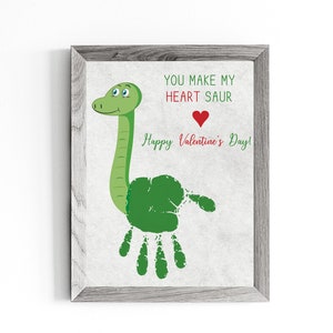 Artisanat de carte de Saint Valentin pour les enfants, bébé enfant en bas âge enfants Art artisanat activité pour enfants, carte imprimable, souvenir de mémoire bricolage, téléchargement immédiat