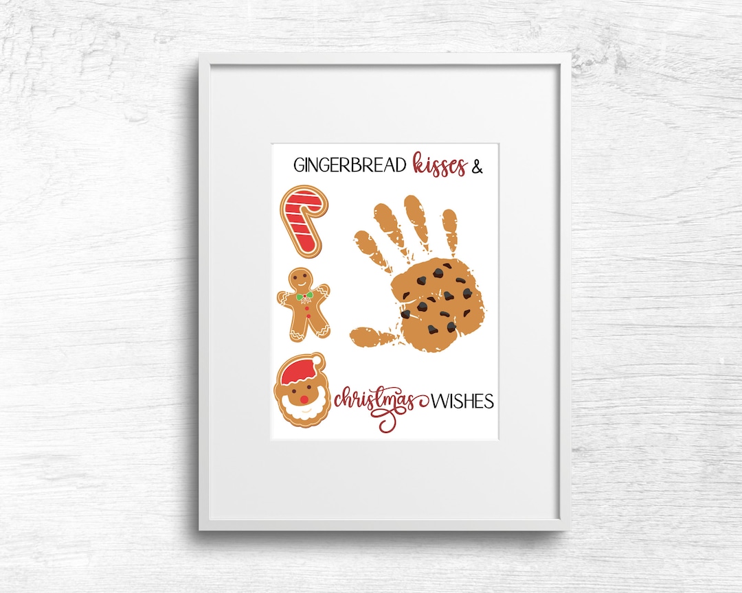 Christmas Cookies Handprint Footprint, Baby Toddler Kids Art Crafts