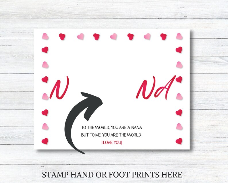 Nana Handprint Art, Baby Toddler Kids Crafts, Keepsake Memory ...