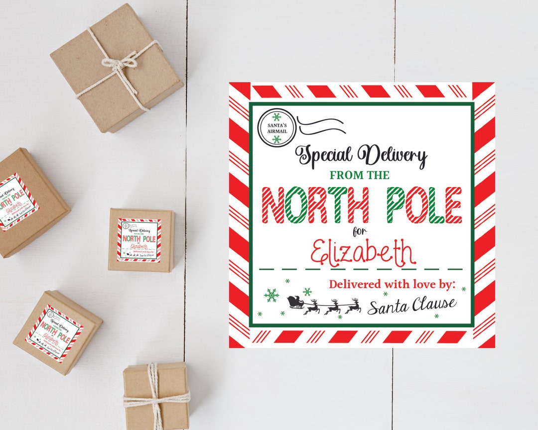 Personalized Christmas Gift Printable Stickers Labels From Santa ...