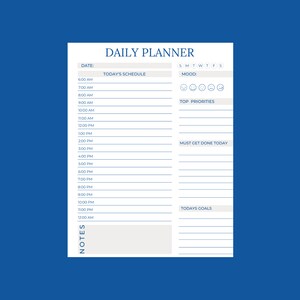 PDF Printable Daily Planner | Schedule Planner | Instant Download PDF ...
