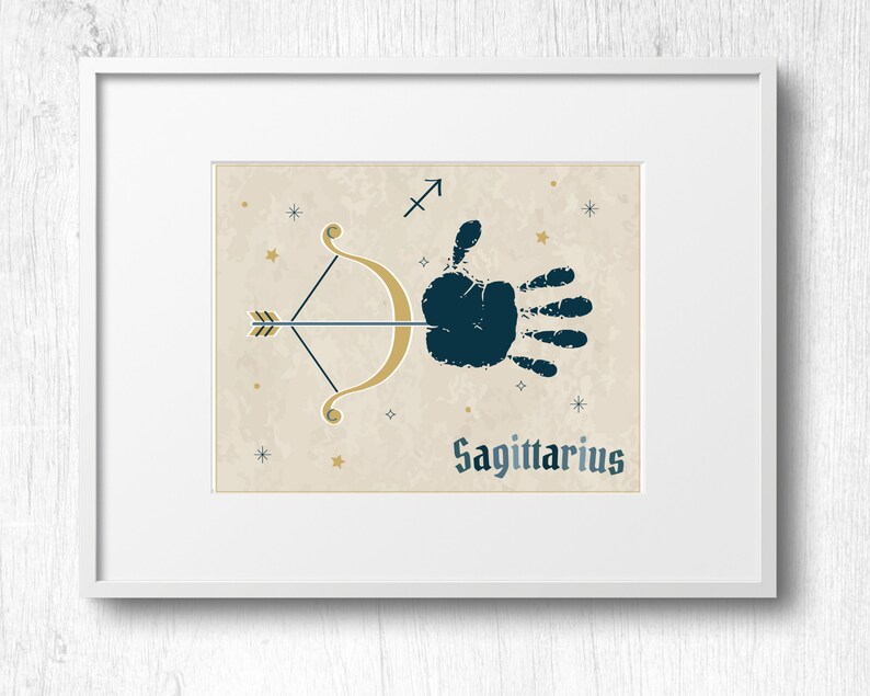 Sagittarius Zodiac Handprints Footprints, Zodiac Signs Handprint