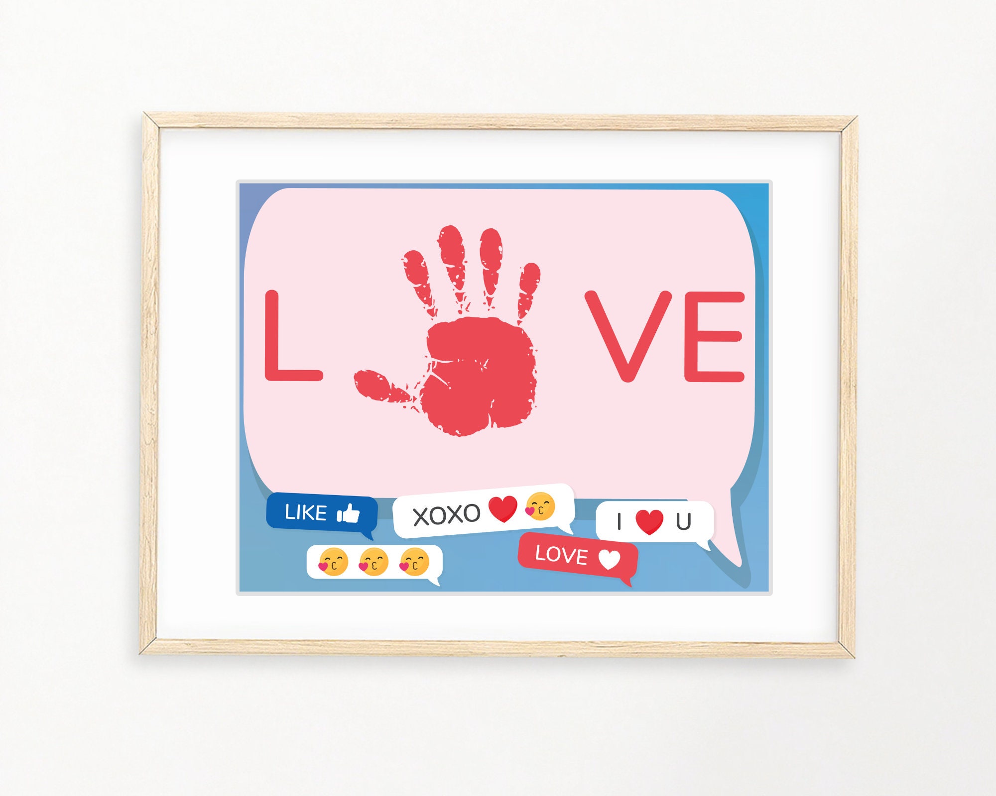 Set of 3 Valentine's Day Handprint Art Bundle, DIY Kids Craft, Love ...