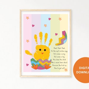 Easter Egg Handprint Art, DIY Kids Crafts, Easter Handprint Keepsake Memory, Easter Handprint Art, Easter Egg Activity, Instant Download