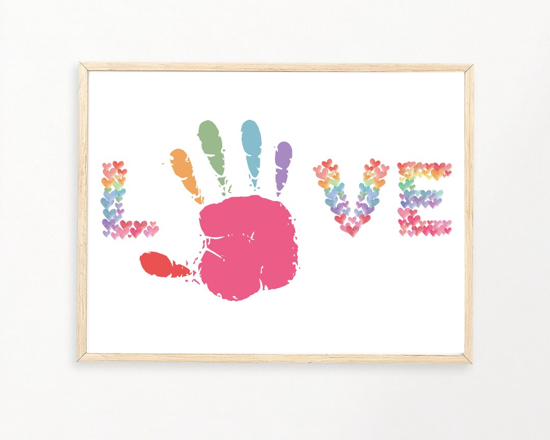 I Will Always Be Your Little Girl Handprint Art Painting Template, Craft Kit  for Kids Toddler or Baby, Love Printable Card for Parents 