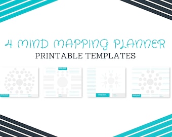 Printable Mind Mapping Planner | Brainstorming Diagram (PDF)
