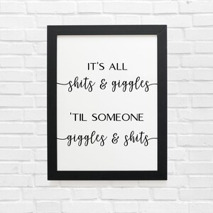 Set of 22 Bathroom Prints, Home Decor Posters, Bathroom Minimalist Funny Quotes Bundle, Toilet Fun Prints, Bathroom Art Digital Download image 5