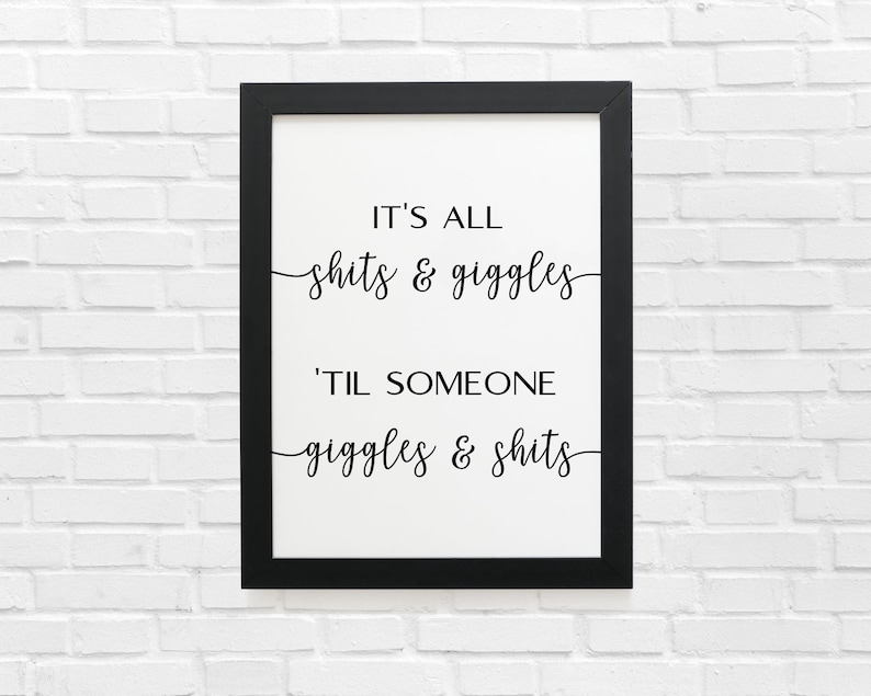 Set of 22 Bathroom Prints, Home Decor Posters, Bathroom Minimalist Funny Quotes Bundle, Toilet Fun Prints, Bathroom Art Digital Download image 5