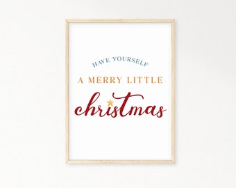 Ten un pequeño letrero de Feliz Navidad, Arte de pared imprimible de Navidad, Impresiones de Navidad, Decoración de Navidad, Impresión de vacaciones de invierno, Arte de Navidad