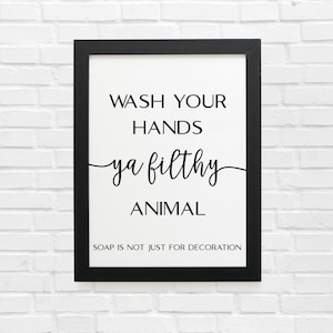 Set of 22 Bathroom Prints, Home Decor Posters, Bathroom Minimalist Funny Quotes Bundle, Toilet Fun Prints, Bathroom Art Digital Download image 9