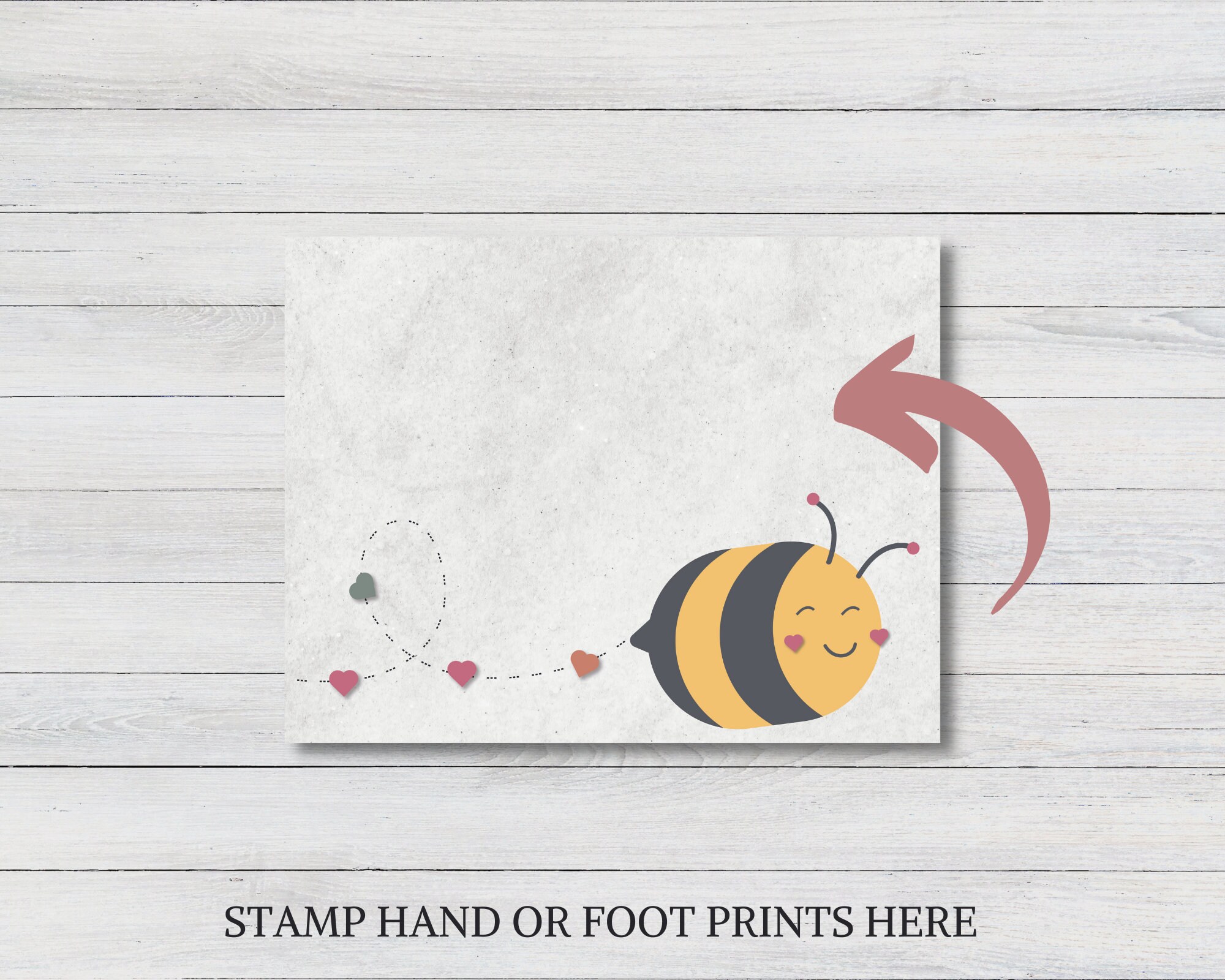 Bee Spring Hand Print Art Activity, DIY Handprint Printable, Toddler ...